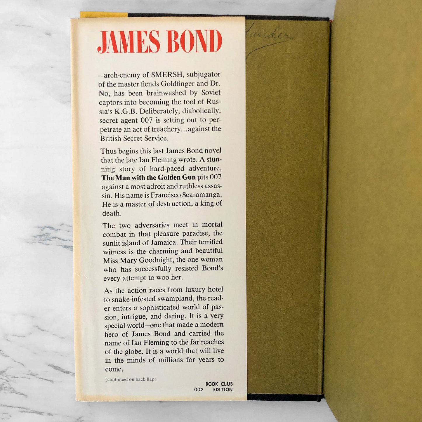 The Man With the Golden Gun by Ian Fleming [BOOK CLUB EDITION / 1965]