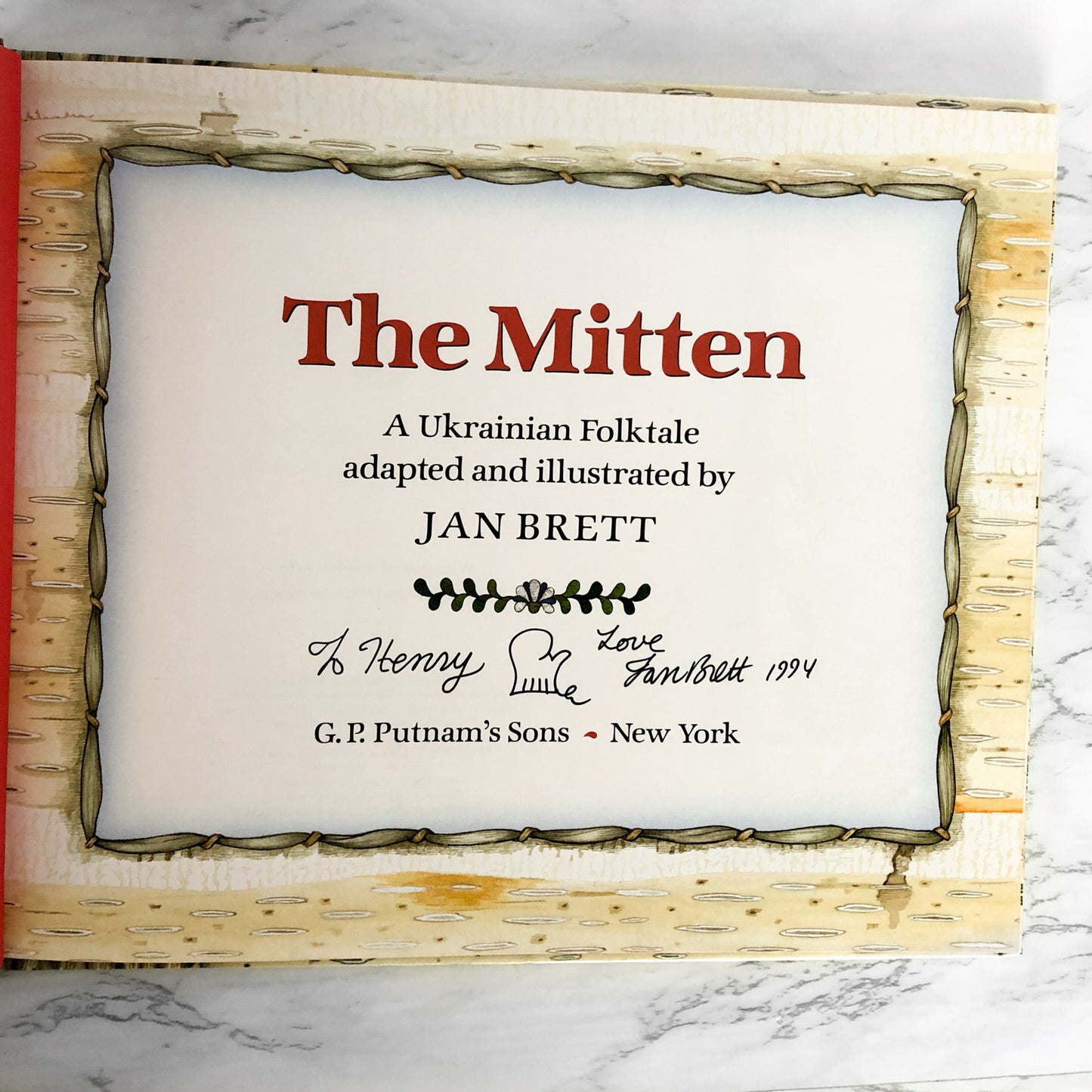 The Mitten by Jan Brett SIGNED! [FIRST EDITION / 1989]
