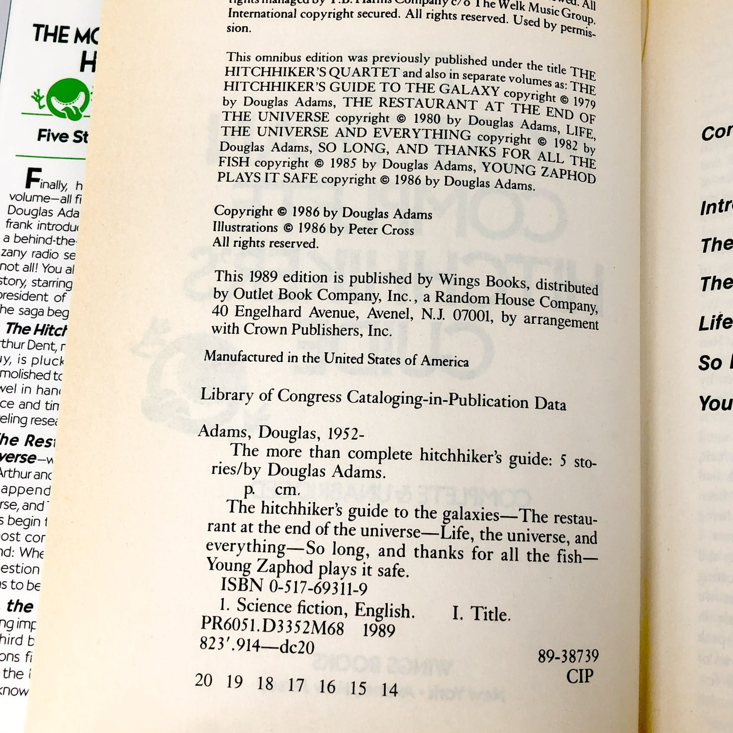 The More Than Complete Hitchhiker's Guide by Douglas Adams [1989 HARDCOVER OMNIBUS]