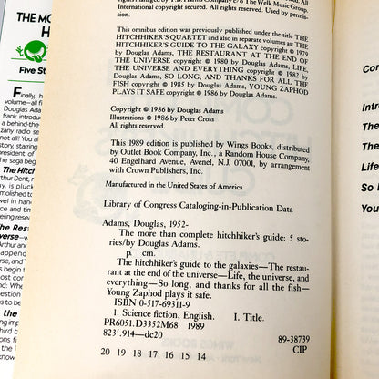 The More Than Complete Hitchhiker's Guide by Douglas Adams [1989 HARDCOVER OMNIBUS]