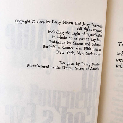 The Mote in God's Eye by Larry Niven & Jerry Pournelle [FIRST BOOK CLUB EDITION / 1974]