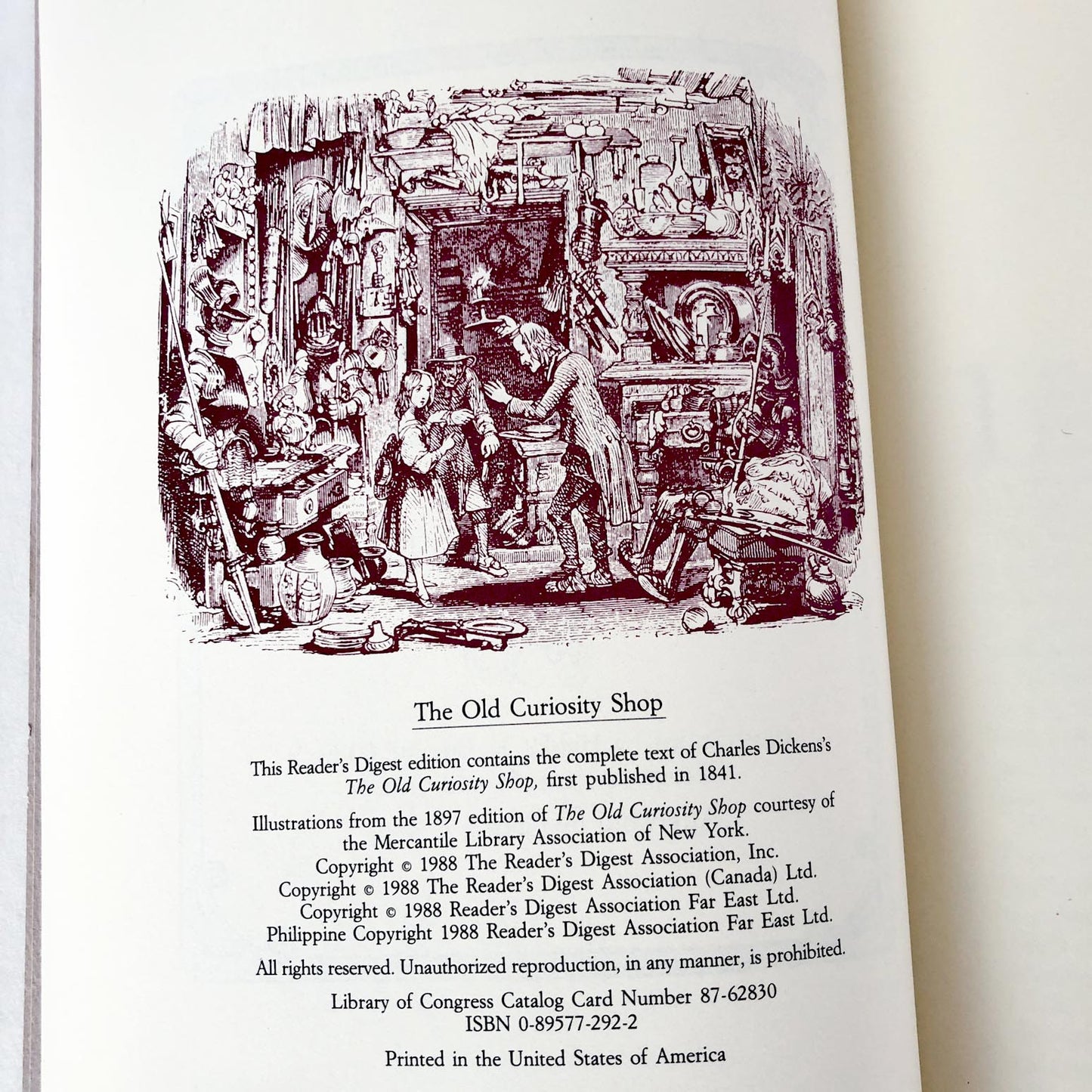 The Old Curiosity Shop by Charles Dickens [ILLUSTRATED HARDCOVER / 1988]