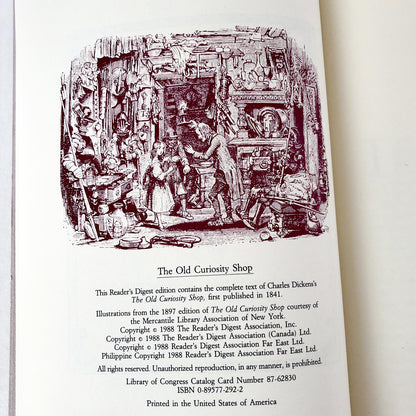 The Old Curiosity Shop by Charles Dickens [ILLUSTRATED HARDCOVER / 1988]