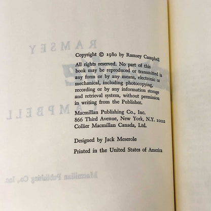 The Parasite by Ramsey Campbell [1980 HARDCOVER]