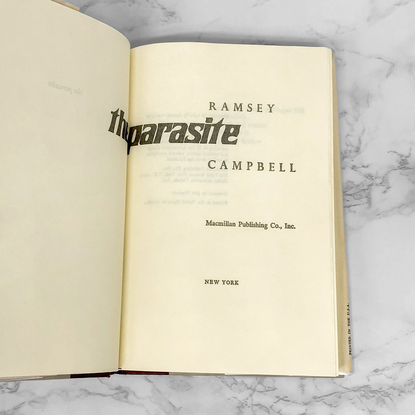 The Parasite by Ramsey Campbell [1980 HARDCOVER]