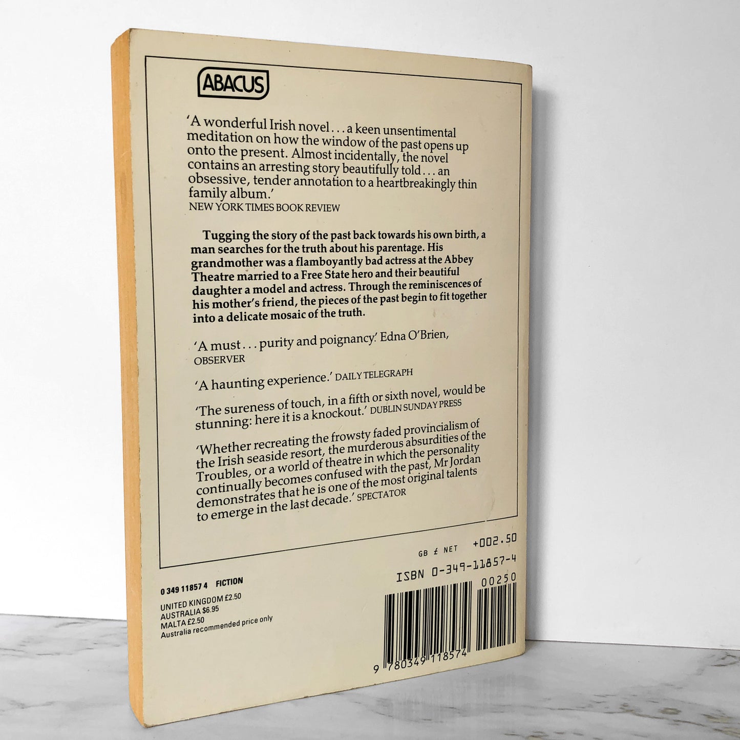 The Past by Neil Jordan [U.K. TRADE PAPERBACK] Abacus Books / 1982