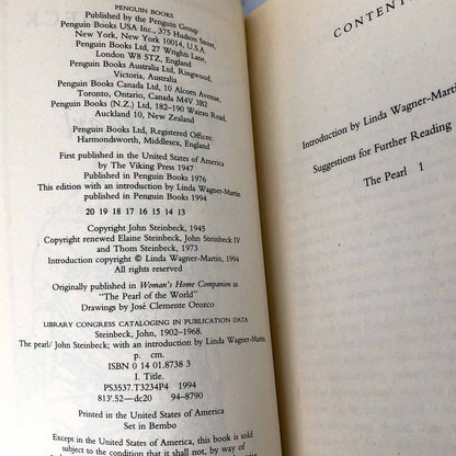 The Pearl by John Steinbeck [1994 TRADE PAPERBACK]