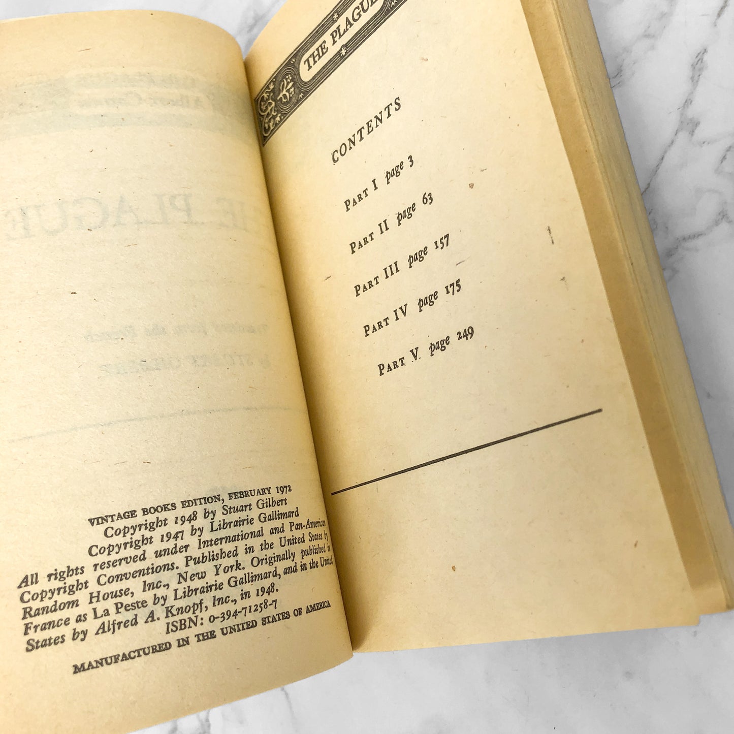 The Plague by Albert Camus [1972 PAPERBACK] • Vintage Books