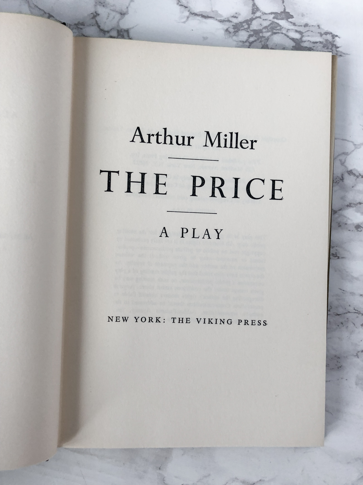 The Price by Arthur Miller [FIRST PRINTING] - Bookshop Apocalypse