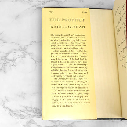The Prophet by Kahlil Gibran [FIRST EDITION] • 120th Printing / 1991 • Alfred A. Knopf