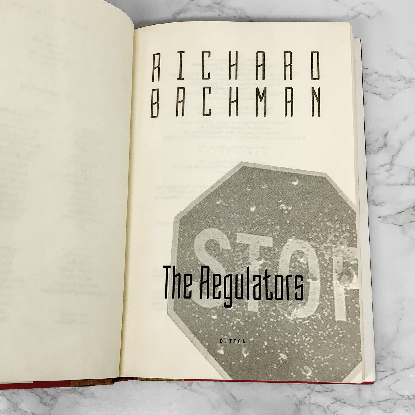 The Regulators by Richard Bachman AKA Stephen King [FIRST EDITION / FIRST PRINTING] 1996