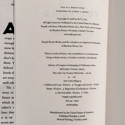 The Road by Cormac McCarthy [FIRST EDITION • 2nd PRINTING] 2007