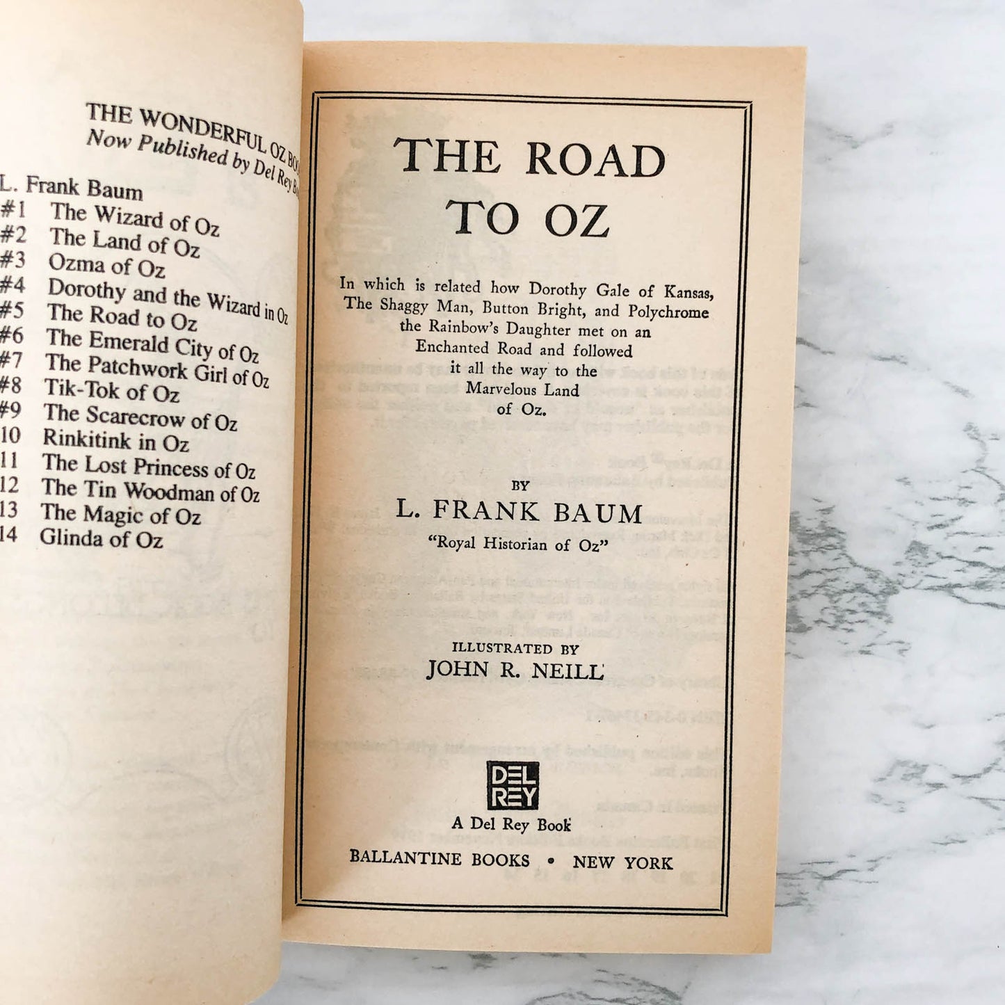 The Road to Oz by L. Frank Baum [1984 PAPERBACK] Del-Rey Fantasy • Oz #5