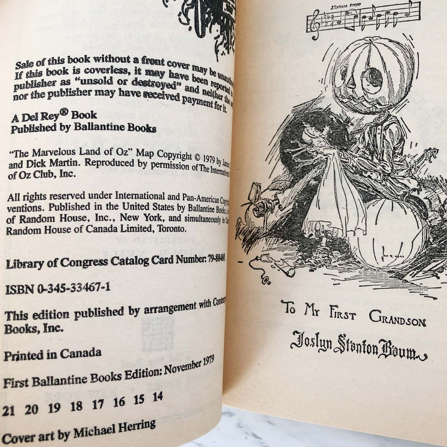 The Road to Oz by L. Frank Baum [1984 PAPERBACK] Del-Rey Fantasy • Oz #5