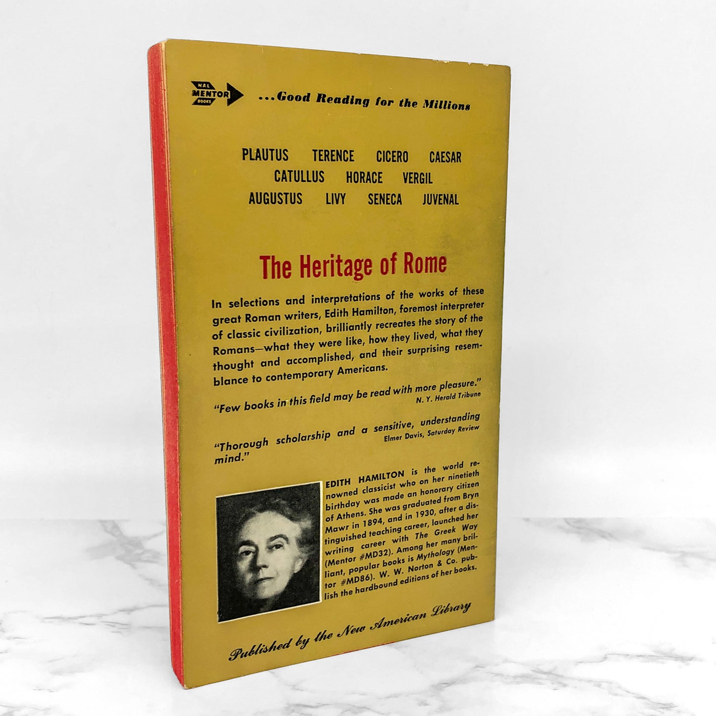 The Roman Way by Edith Hamilton [2nd PAPERBACK PRINTING] 1959