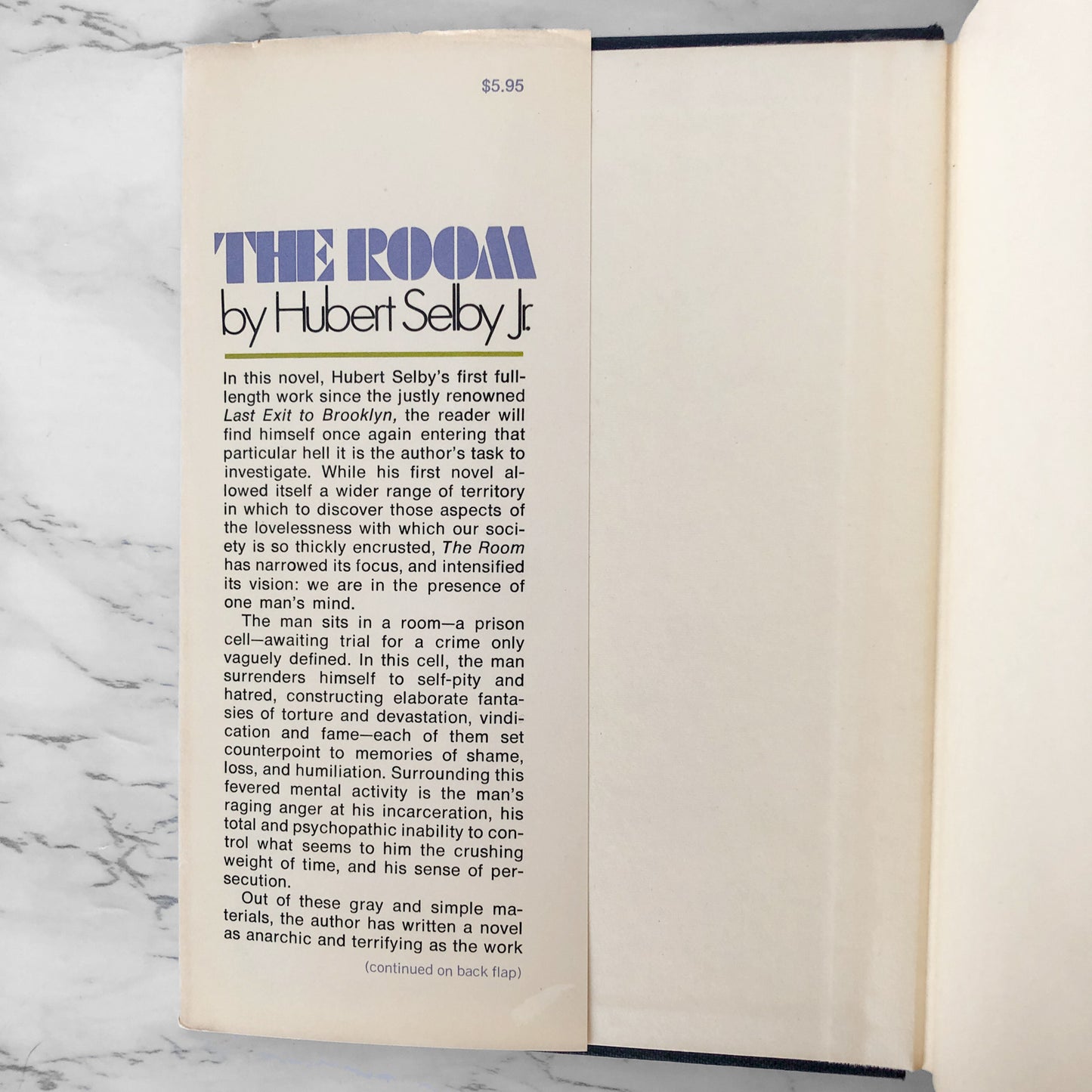 The Room by Hubert Selby Jr. [FIRST EDITION / FIRST PRINTING] 1971