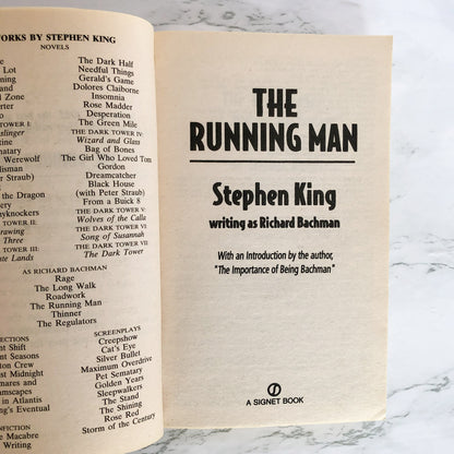 The Running Man by Stephen King [1999 PAPERBACK]