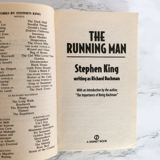 The Running Man by Stephen King [1999 PAPERBACK]