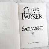 Sacrament by Clive Barker [FIRST EDITION / FIRST PRINTING]