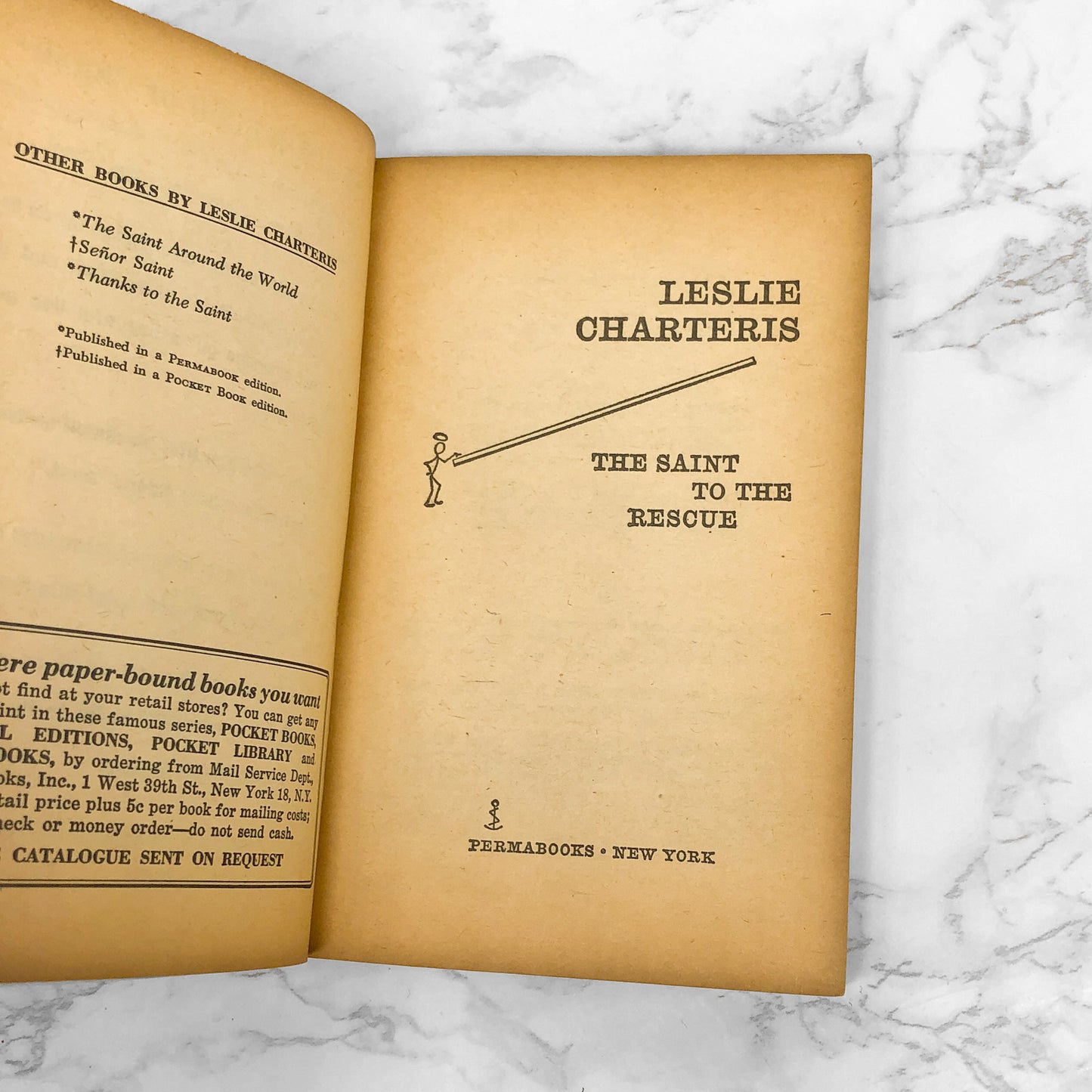 The Saint to the Rescue by Leslie Charteri [FIRST PAPERBACK PRINTING] 1961 • Permabooks