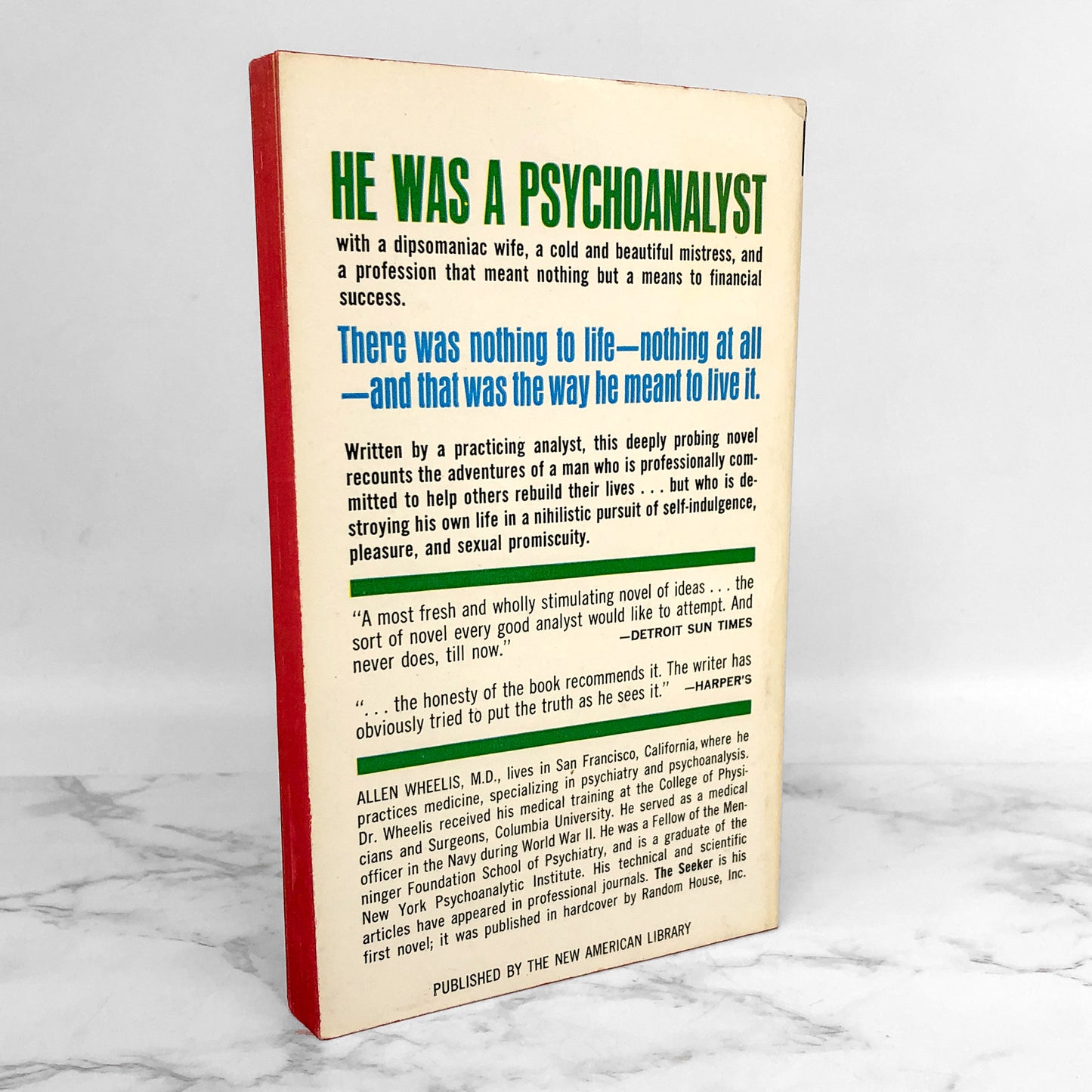 The Seeker by Allen Wheelis [FIRST PAPERBACK PRINTING] 1962