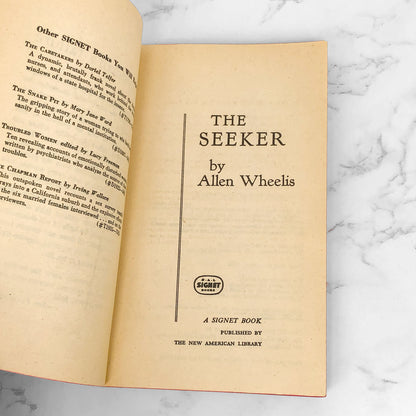 The Seeker by Allen Wheelis [FIRST PAPERBACK PRINTING] 1962