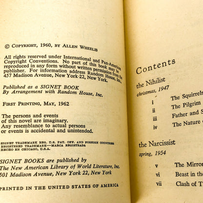 The Seeker by Allen Wheelis [FIRST PAPERBACK PRINTING] 1962