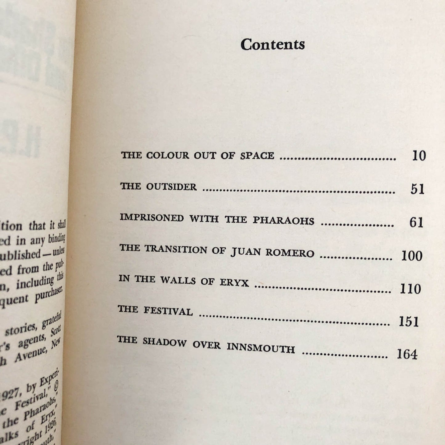 The Shadow Over Innsmouth & Other Stories of Horror by H.P. Lovecraft [FIRST EDITION / FIRST PRINTING] 1971