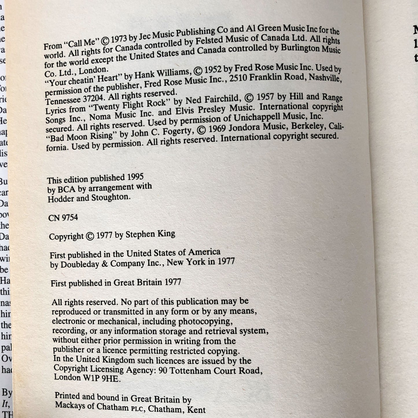 The Shining by Stephen King [RARE U.K. BOOK CLUB EDITION / 1995]