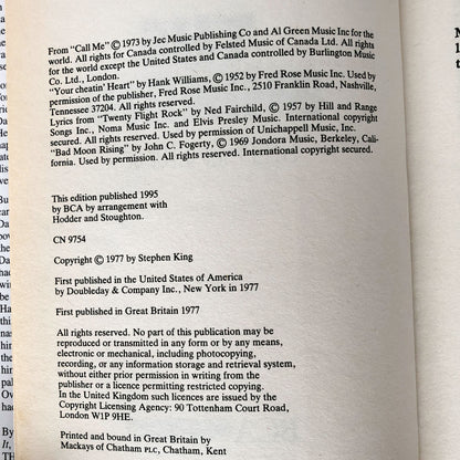 The Shining by Stephen King [RARE U.K. BOOK CLUB EDITION / 1995]