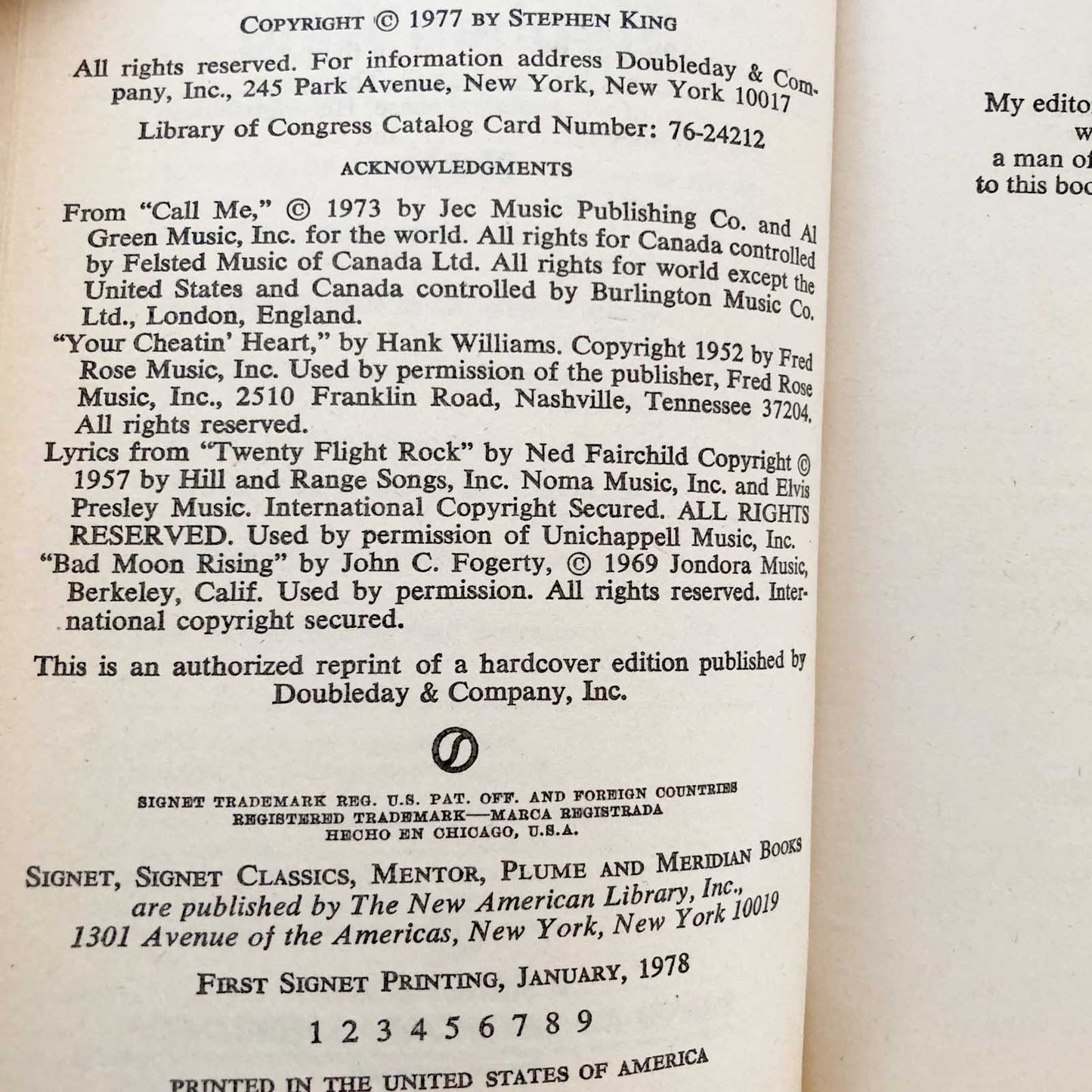 The Shining by Stephen King [FIRST PAPERBACK PRINTING] 1978