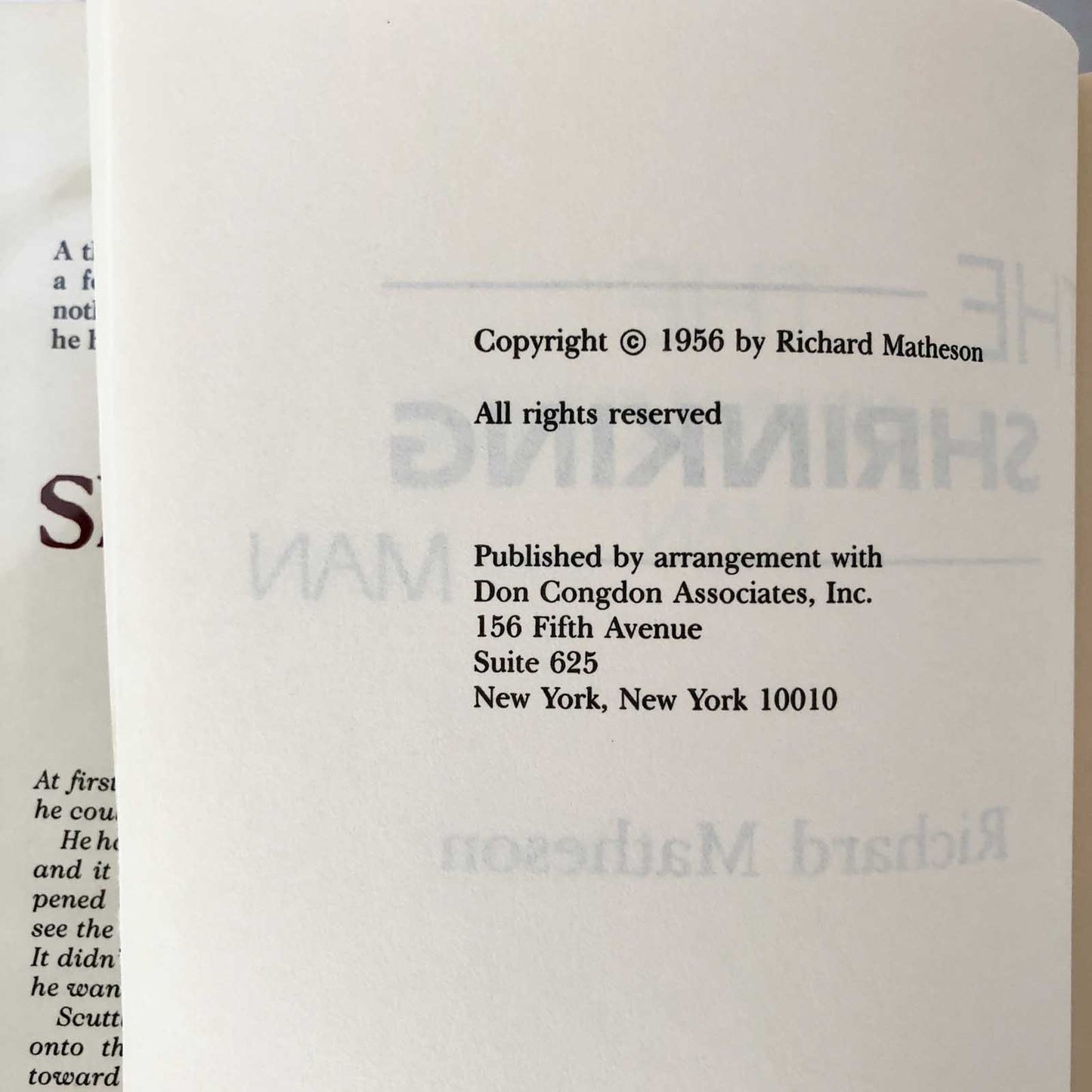 The Shrinking Man by Richard Matheson [BOOK CLUB HARDCOVER] 1956