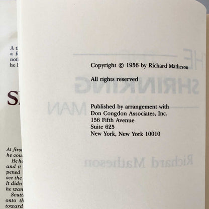 The Shrinking Man by Richard Matheson [BOOK CLUB HARDCOVER] 1956