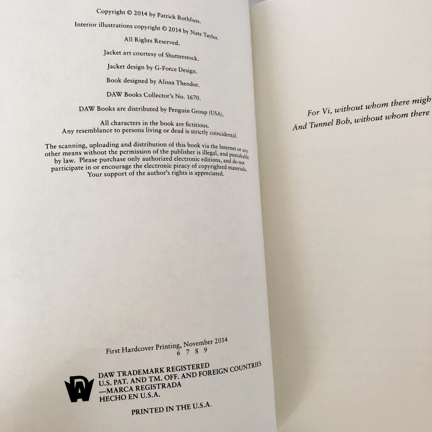 The Slow Regard of Silent Things by Patrick Rothfuss [FIRST EDITION] 2014 • DAW