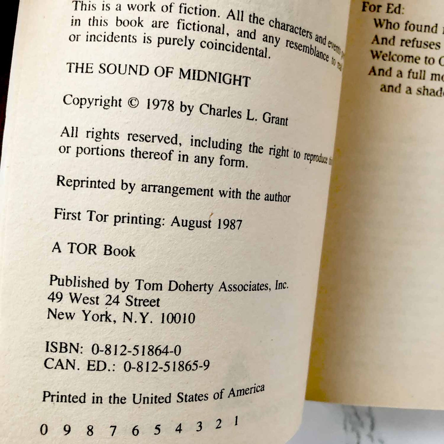 The Sound of Midnight by Charles L. Grant [1987 PAPERBACK]