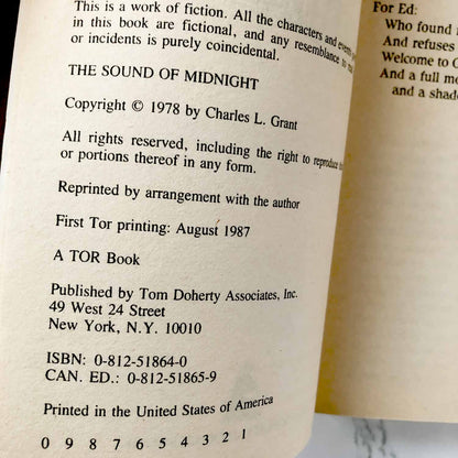 The Sound of Midnight by Charles L. Grant [1987 PAPERBACK]
