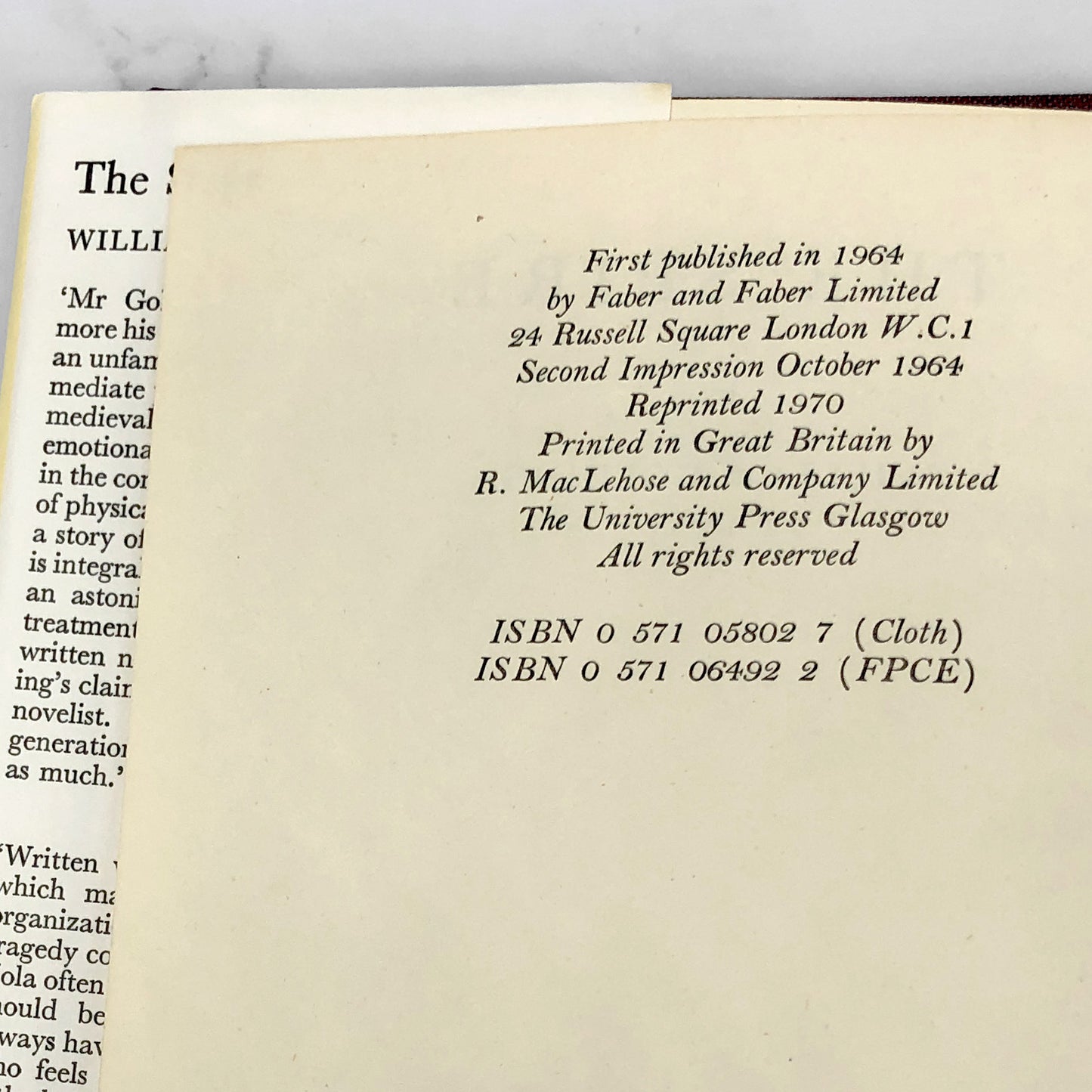 The Spire by William Golding [U.K. FIRST EDITION] Third Impression ❧ 1970
