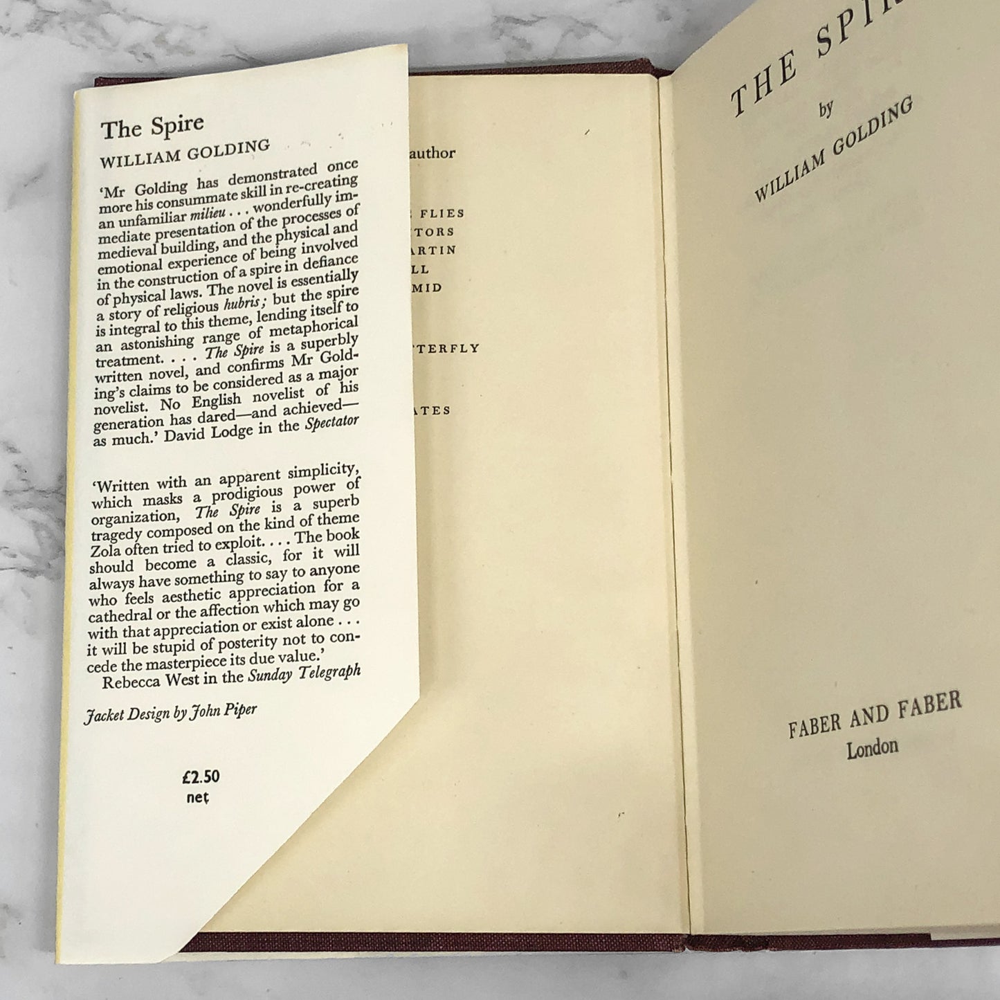 The Spire by William Golding [U.K. FIRST EDITION] Third Impression ❧ 1970