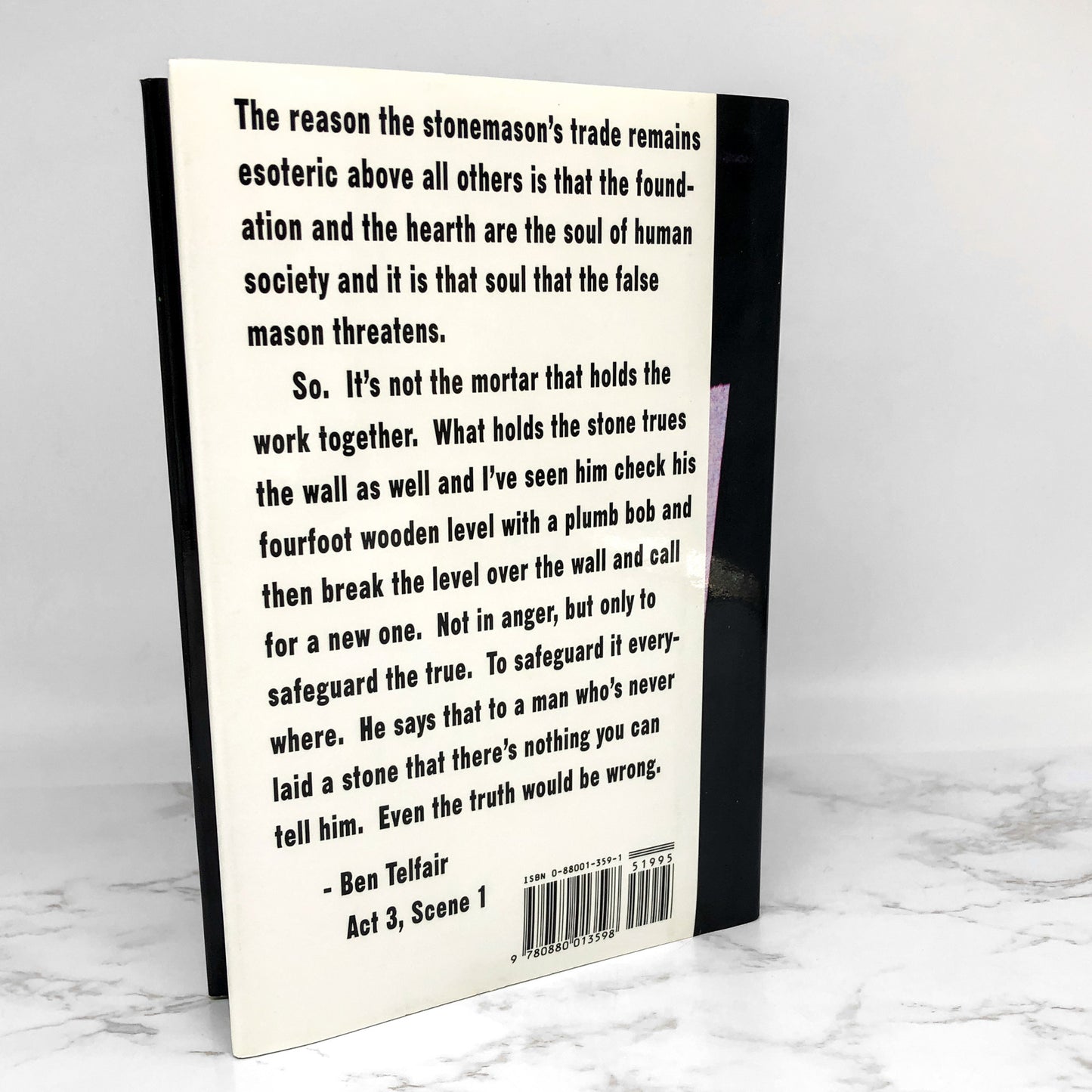 The Stonemason: A Play in Five Acts by Cormac Mccarthy [FIRST EDITION] 1994