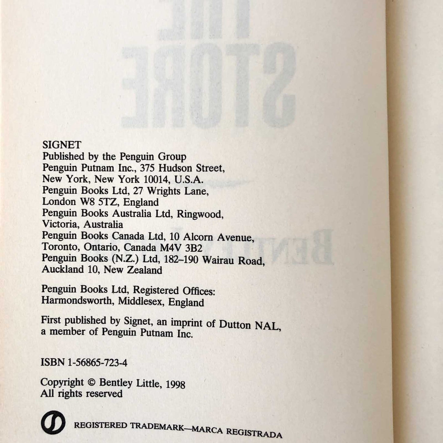 The Store by Bentley Little [FIRST EDITION HARDCOVER] 1998