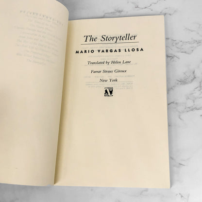 The Storyteller by Mario Vargas Llosa [1989 TRADE PAPERBACK] • Farrar Straus Giroux