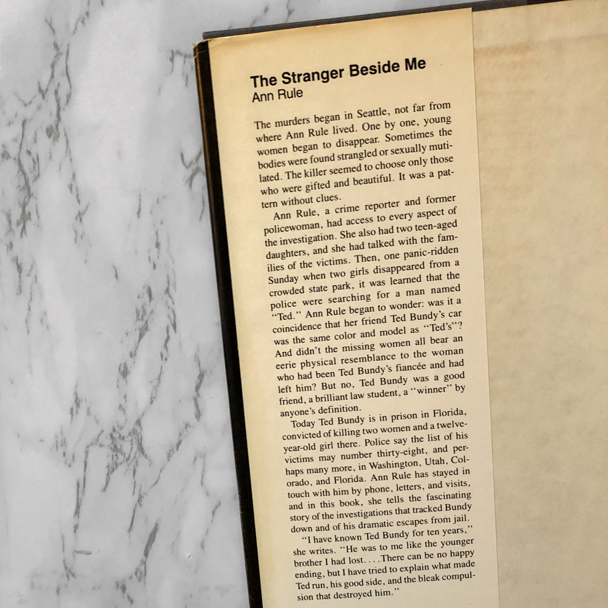 The Stranger Beside Me: Ted Bundy by Ann Rule [FIRST EDITION / FIRST PRINTING] - Bookshop Apocalypse