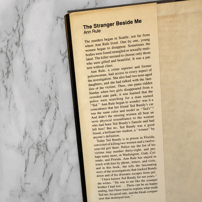The Stranger Beside Me: Ted Bundy by Ann Rule [FIRST EDITION / FIRST PRINTING] - Bookshop Apocalypse
