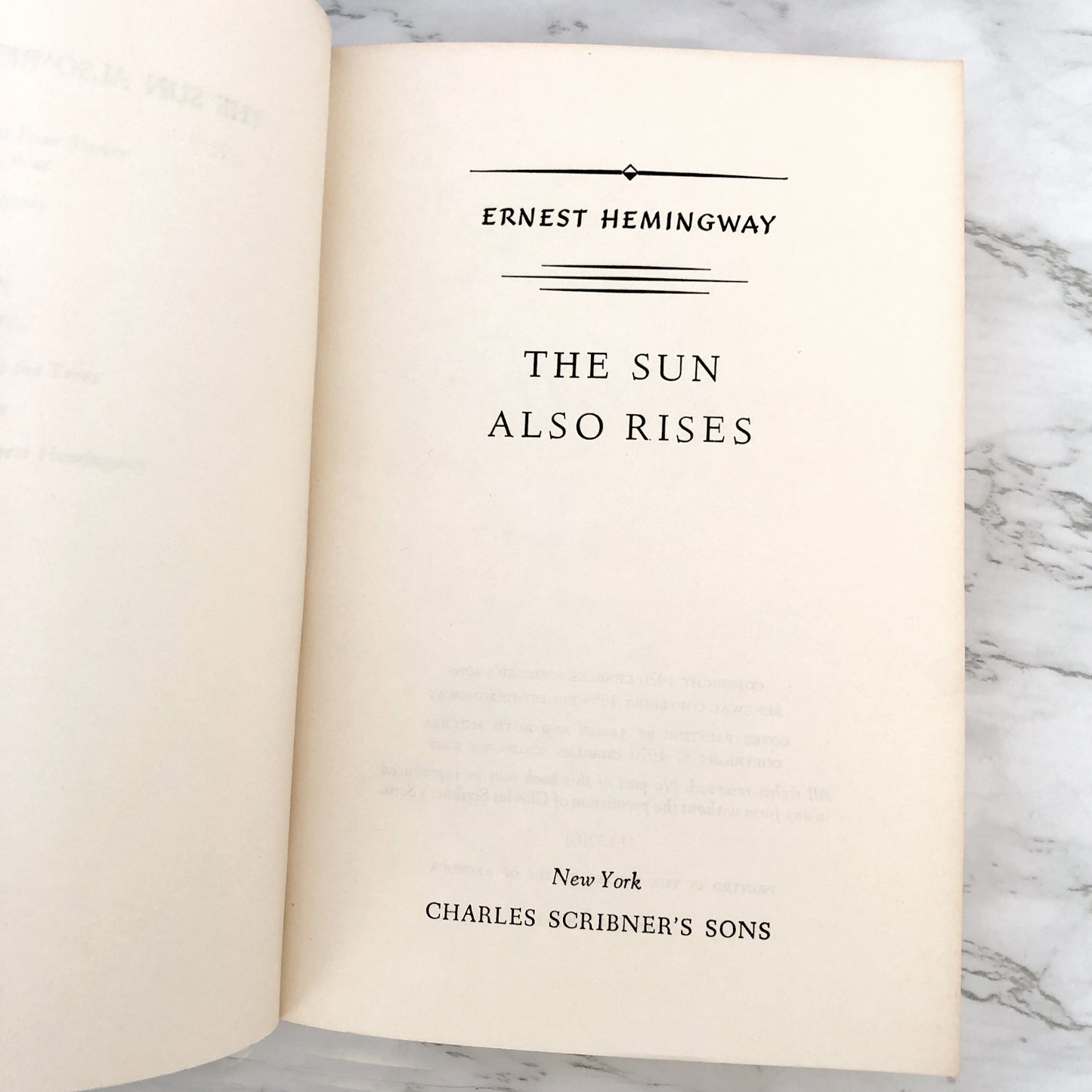 The Sun Also Rises by Ernest Hemingway [TRADE PAPERBACK / 1970]