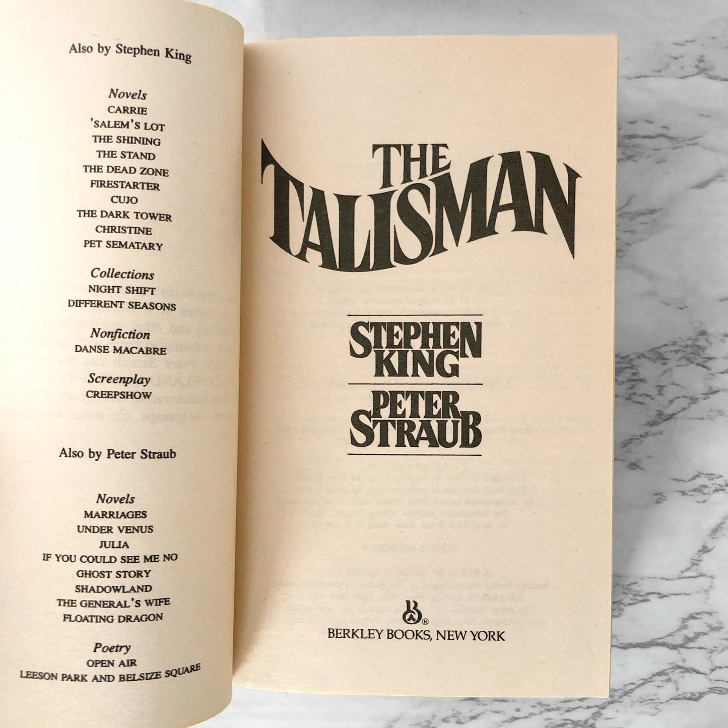 The Talisman by Stephen King & Peter Straub [FIRST PAPERBACK PRINTING]