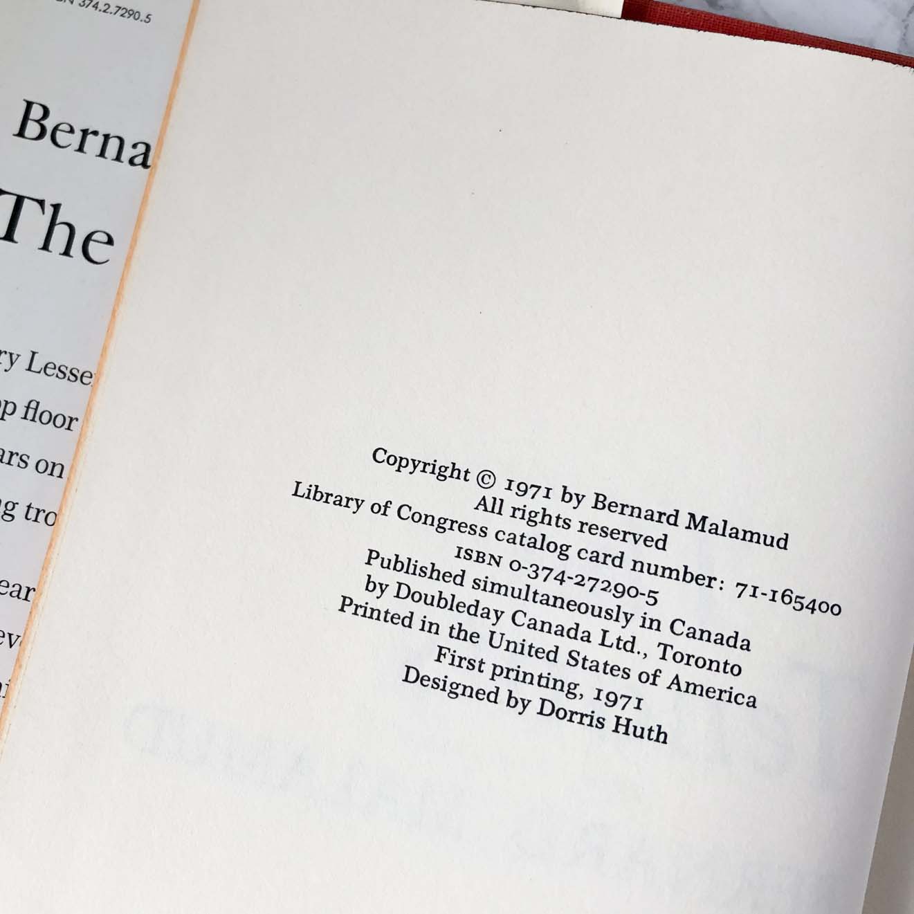 The Tenants by Bernard Malamud [FIRST EDITION / FIRST PRINTING] 1971