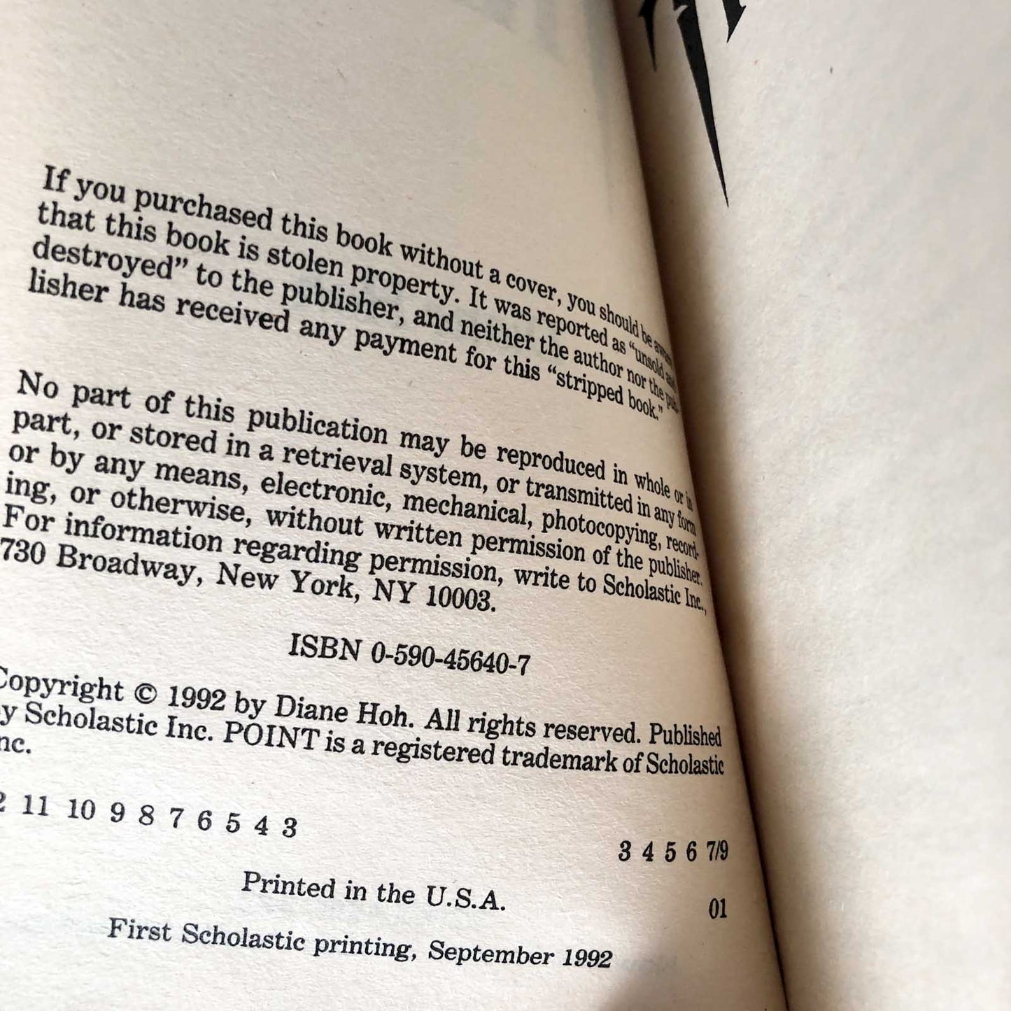 The Train by Diane Hoh [1992 PAPERBACK] Point Horror #42