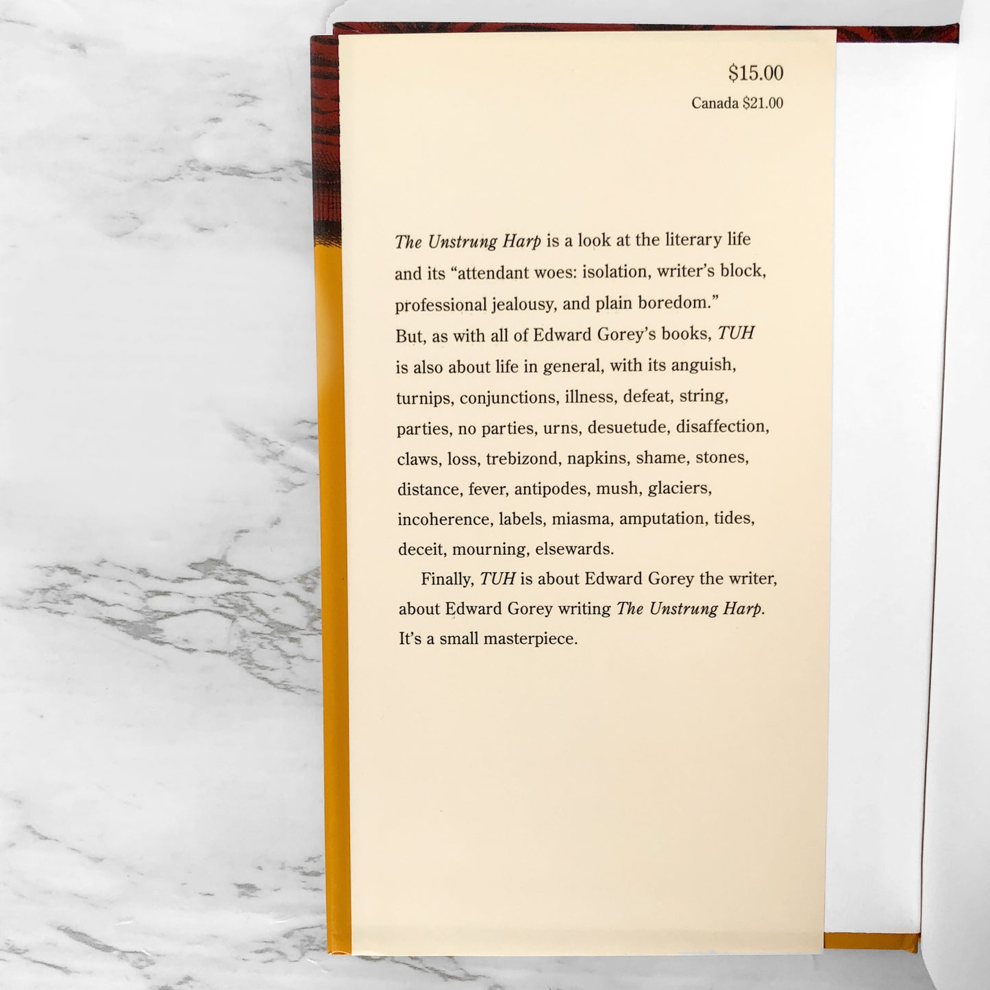 The Unstrung Harp by Edward Gorey [HARDCOVER RE-ISSUE] 1999