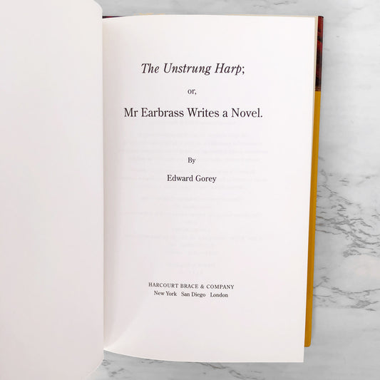 The Unstrung Harp by Edward Gorey [HARDCOVER RE-ISSUE] 1999
