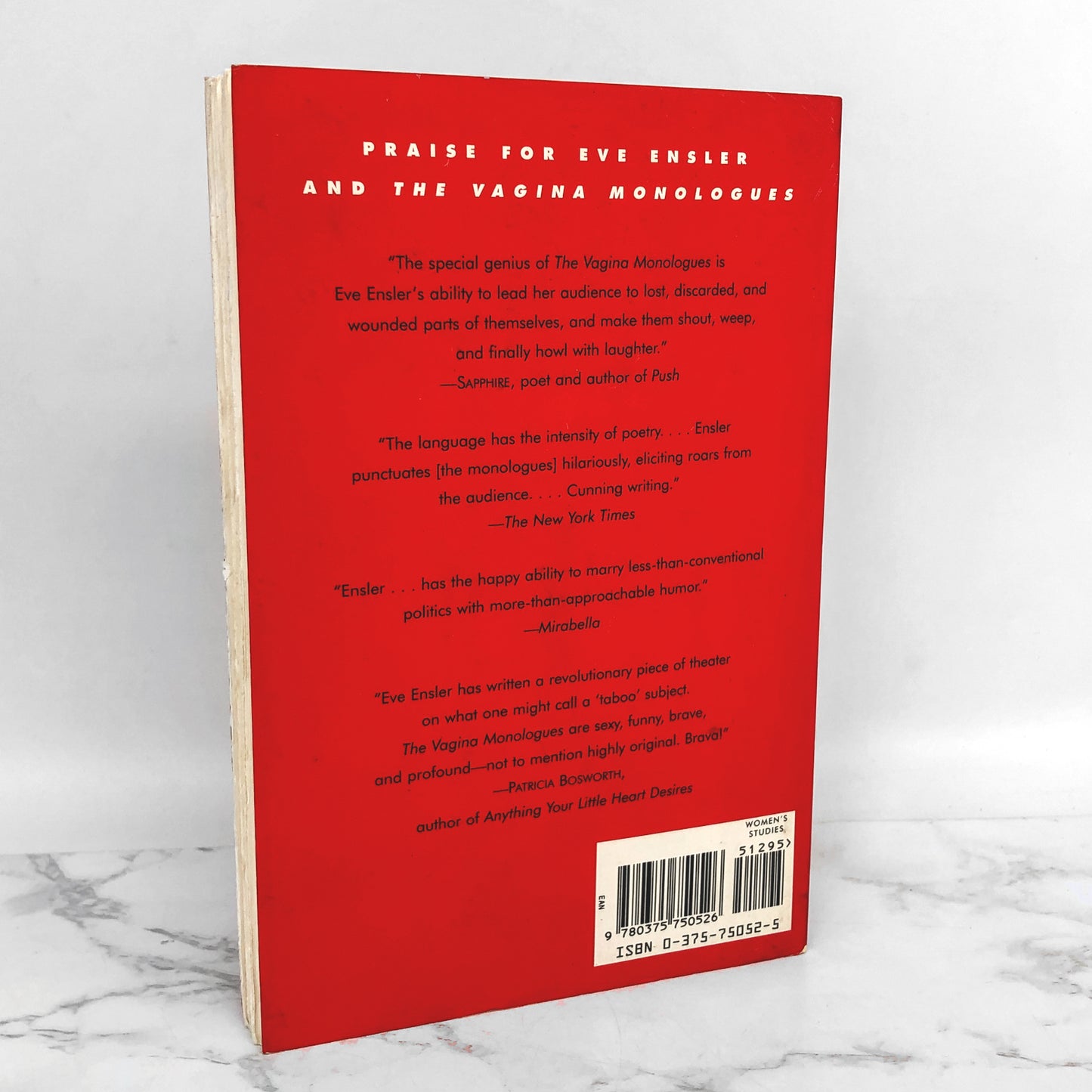 The Vagina Monologues by Eve Ensler SIGNED! [FIRST EDITION] • 1998 • Villard Books